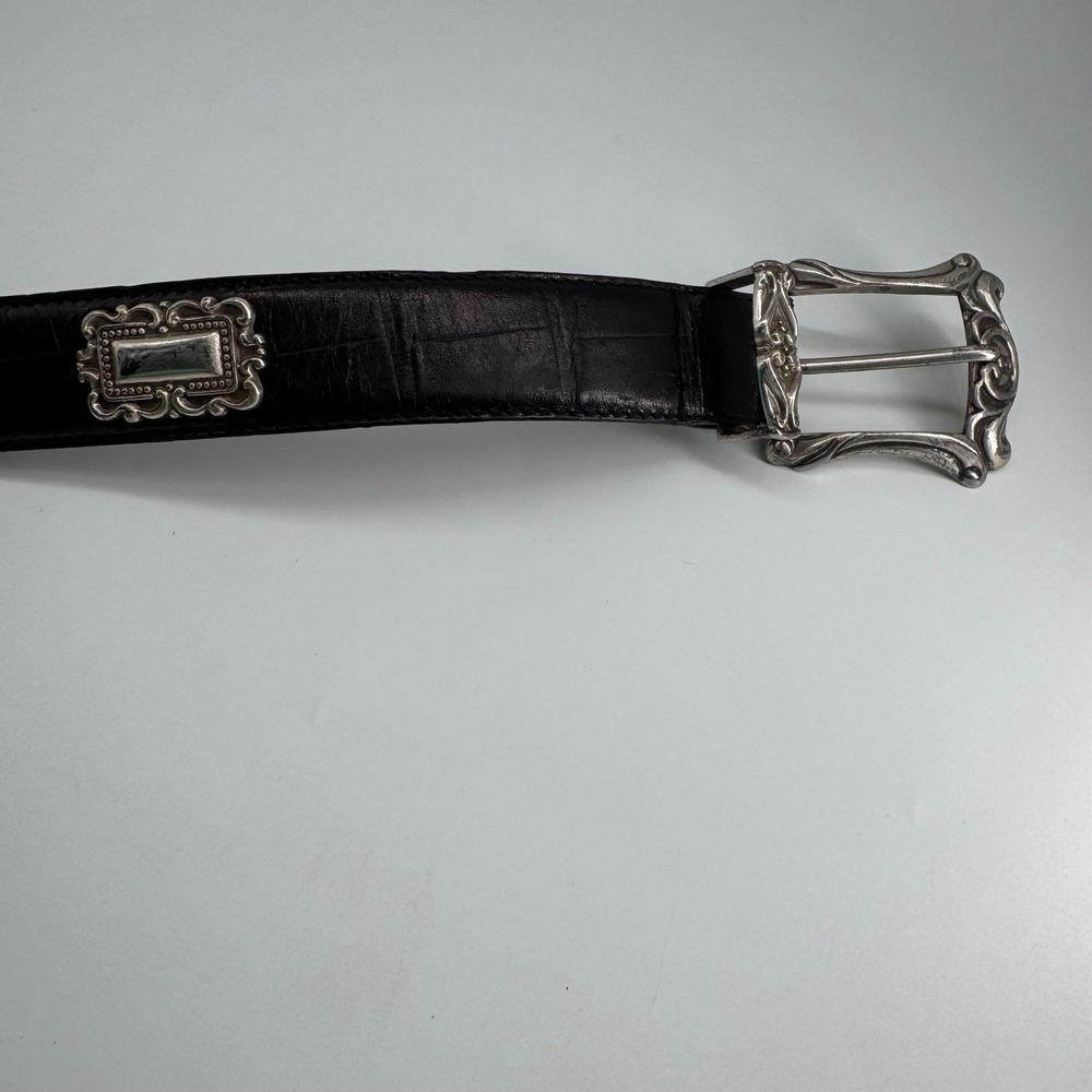 Vintage Fossil Croc-Embossed Western Belt 🌵✨